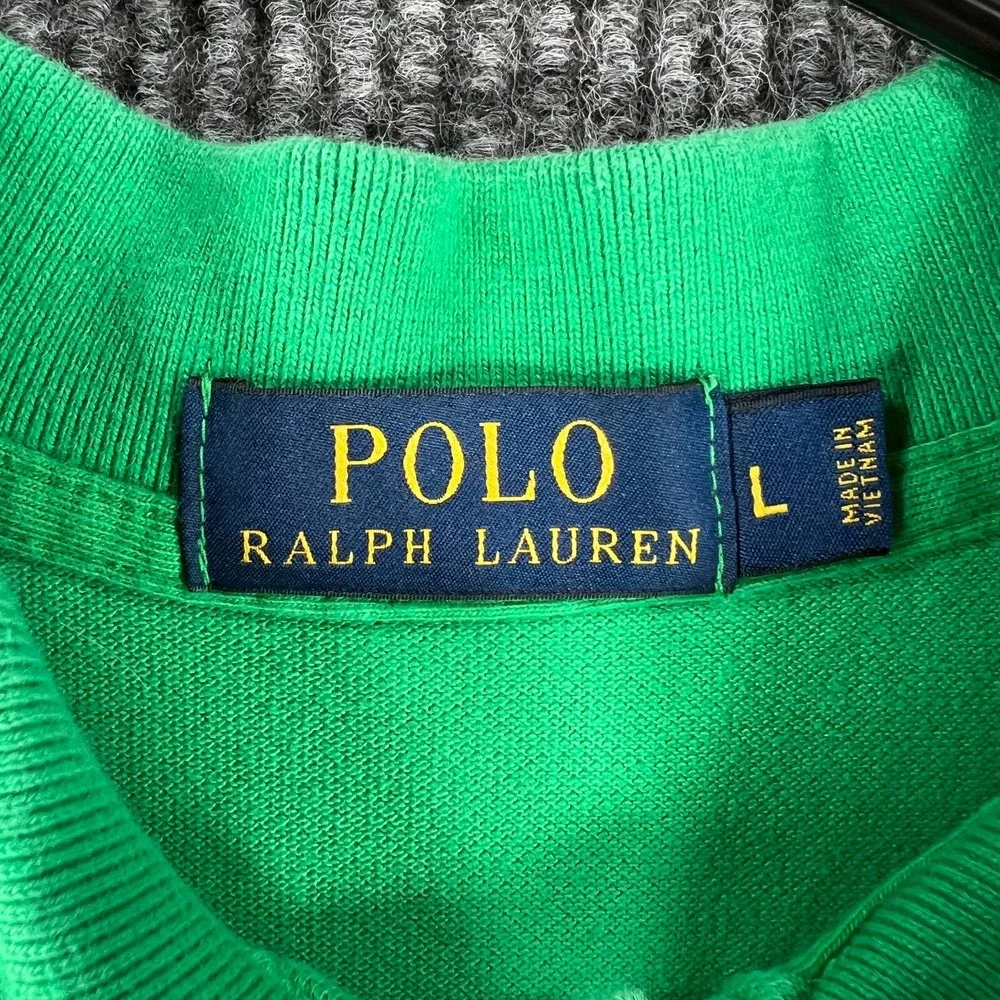 Polo Ralph Lauren Shirt Mens Large Green Short Sleeve Casual Comfort Golf
